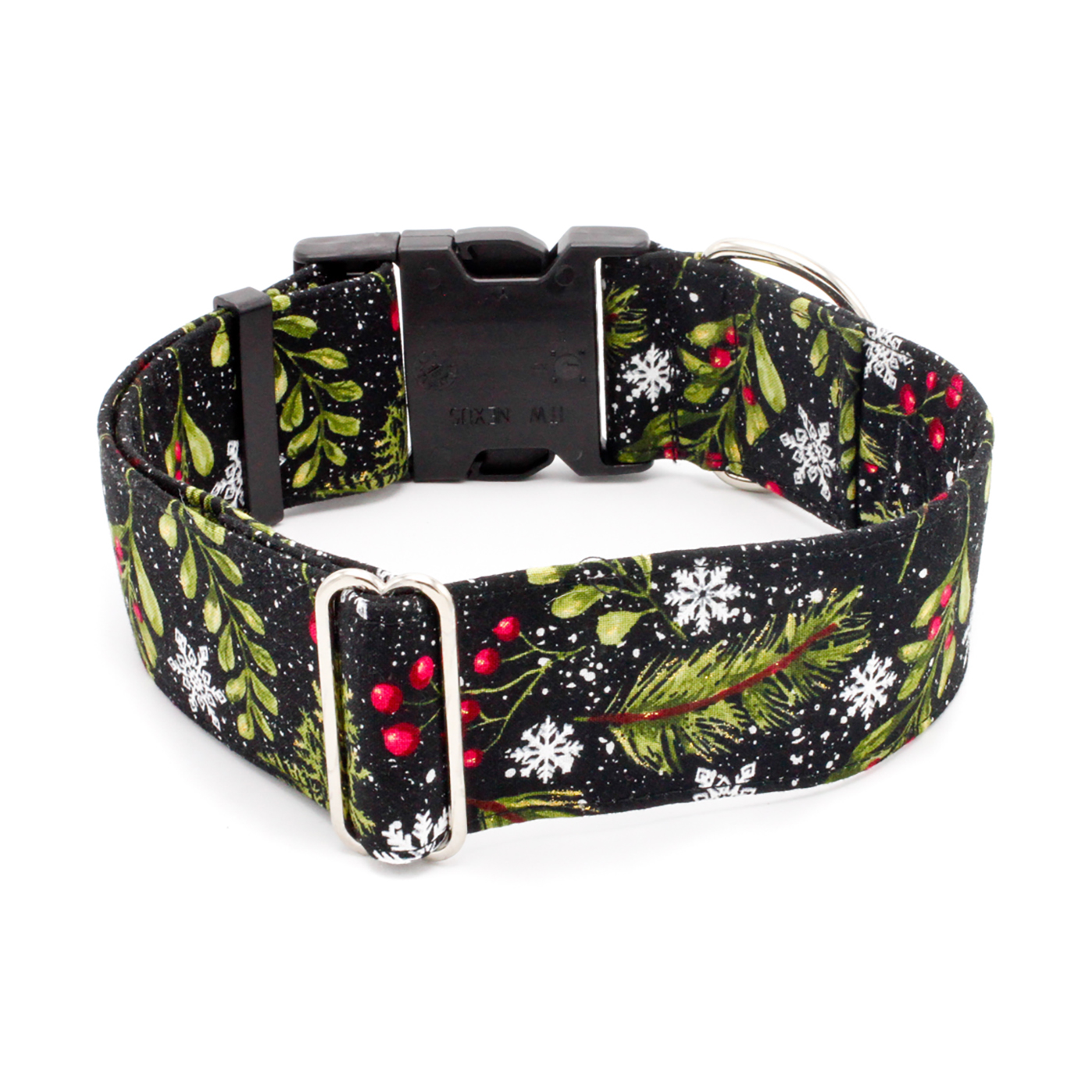 HOLLY & SNOWFLAKES 2 INCH BUCKLE -1.jpg