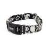 Black Pumpkin and Skull Damask Collar